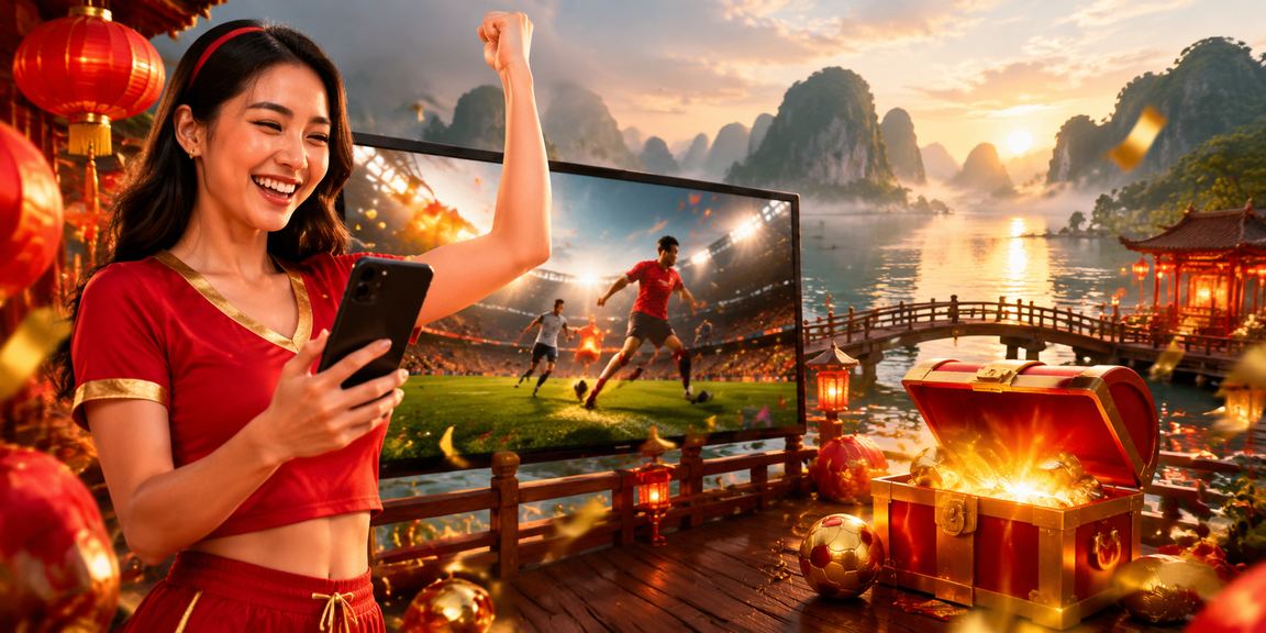 Người dùng tại vịnh Hạ Long theo dõi trận bóng đá và đặt cược thể thao trực tuyến với phần thưởng hấp dẫn